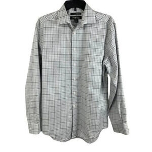 Pronto‎ Uomo Men Non-Iron Modern Fit Long Sleeve Shirt Size M